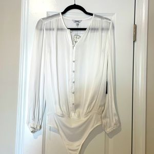 Express white blouse bodysuit